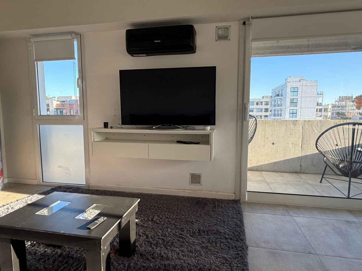 2 ambientes en alquiler temporal Pinamar, complejo con piscina y quincho con parrilla 