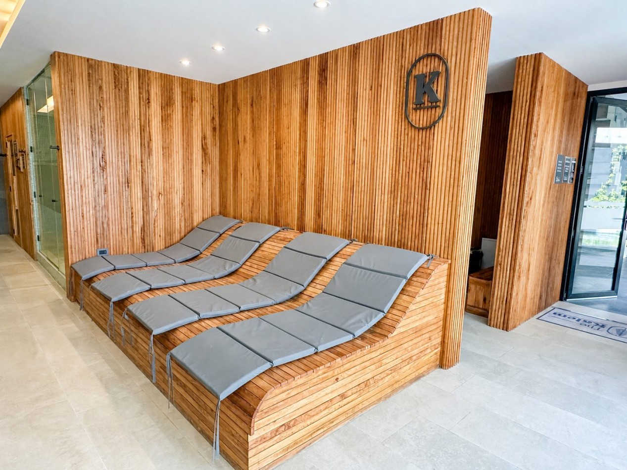 Departamento en alquiler de verano - Kalem I - Frontera Pinamar - Amenities, cochera, piscina, gimnasio, sauna