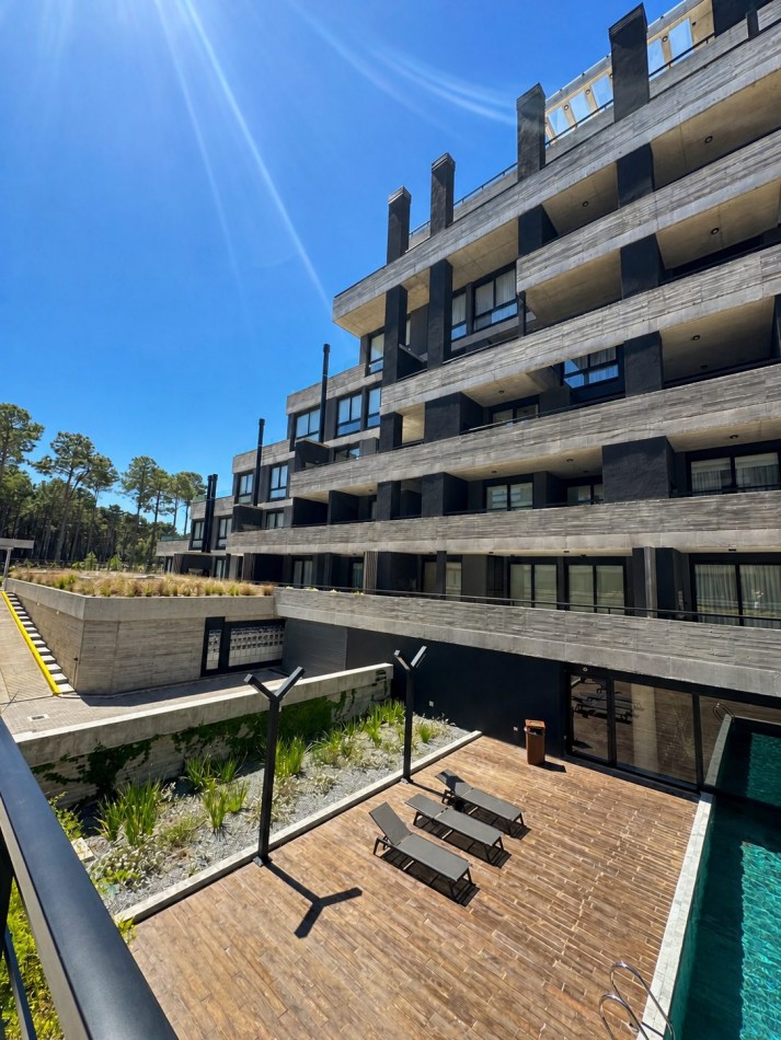 Departamento en alquiler de verano - Kalem I - Frontera Pinamar - Amenities, cochera, piscina, gimnasio, sauna