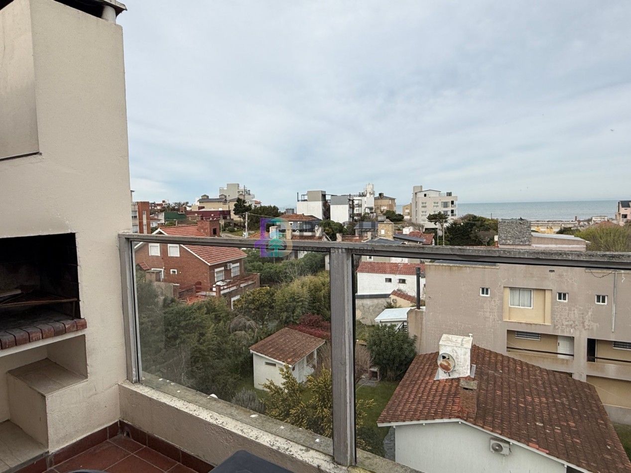 Departamento en alquiler de verano por semana cerca del mar, 3 ambientes con terraza para seis personas UF 6