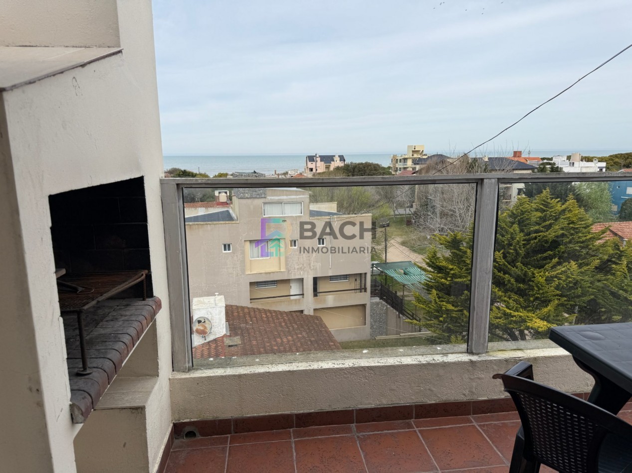 Departamento en alquiler de verano por semana cerca del mar, 3 ambientes con terraza para seis personas UF 6