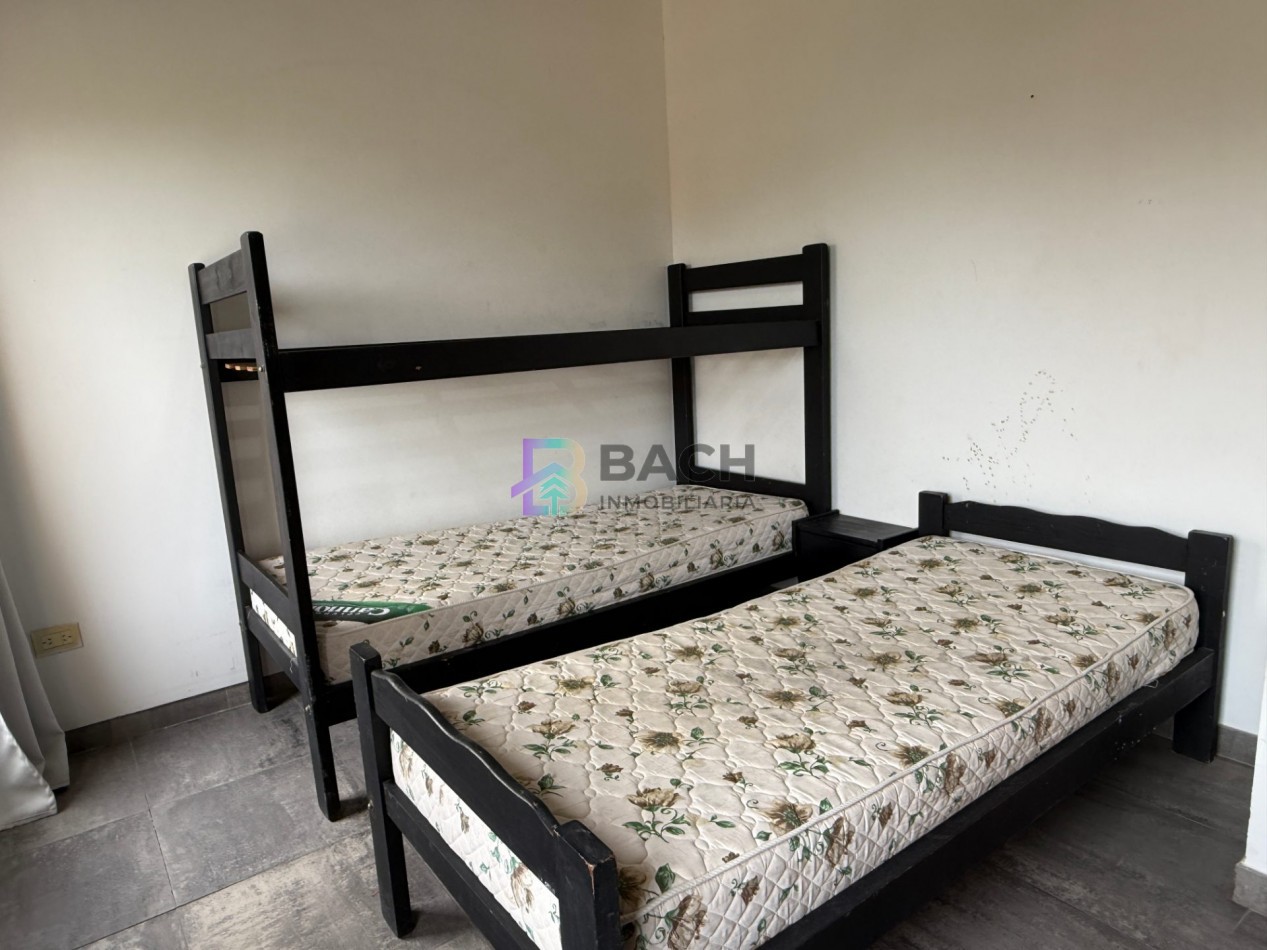 Departamento 3 ambientes en alquiler de verano por semanal a 150 metros del mar, 6 personas UF3