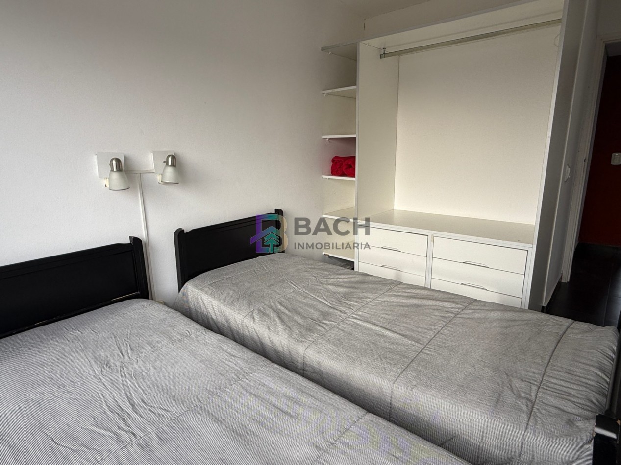 Departamento en alquiler de verano por semana cerca del mar, 3 ambientes con terraza para seis personas UF 6
