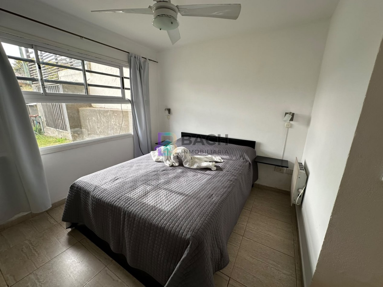 Departamento en alquiler de verano por semana cerca del mar, 2 ambientes con balcon para cuatro personas UF 1