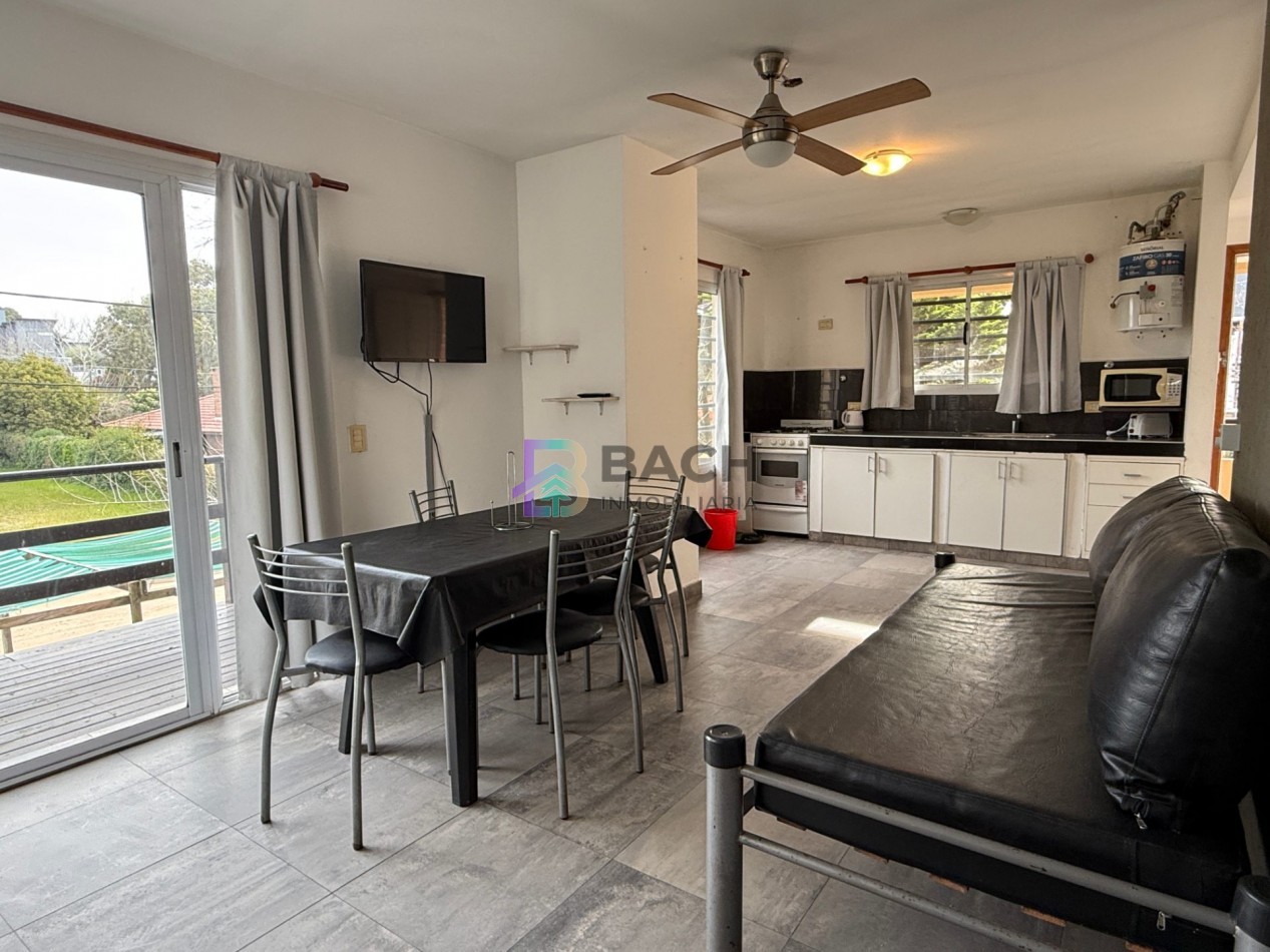 Departamento 3 ambientes en alquiler de verano por semanal a 150 metros del mar, 6 personas UF3