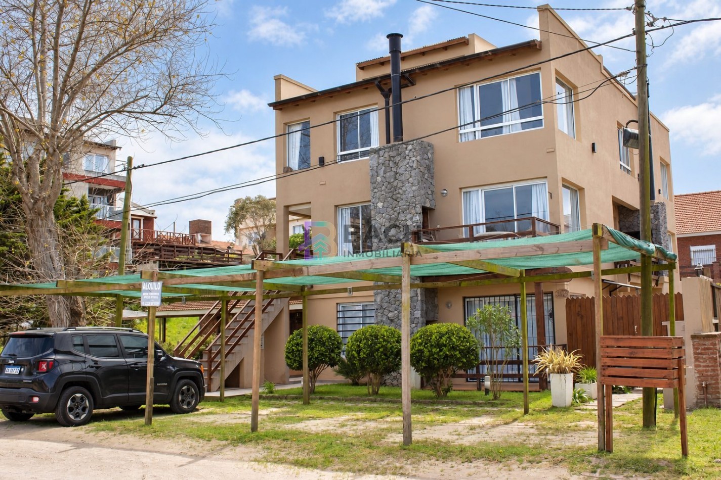 Departamento 3 ambientes en alquiler de verano por semanal a 150 metros del mar, 6 personas UF3