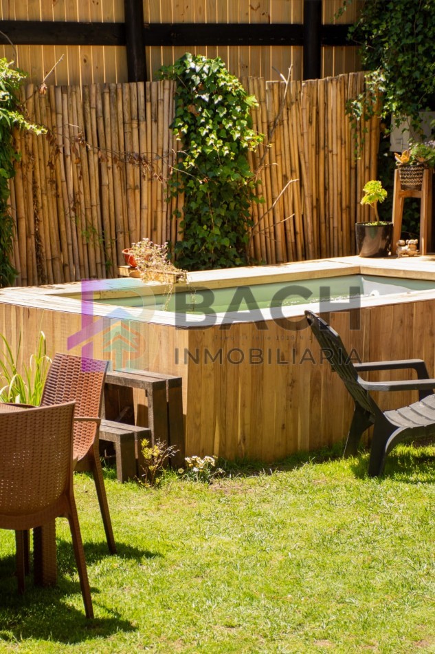 Casa en alquiler semanal para 6 personas en pinamar norte, con pisicina climatizada 
