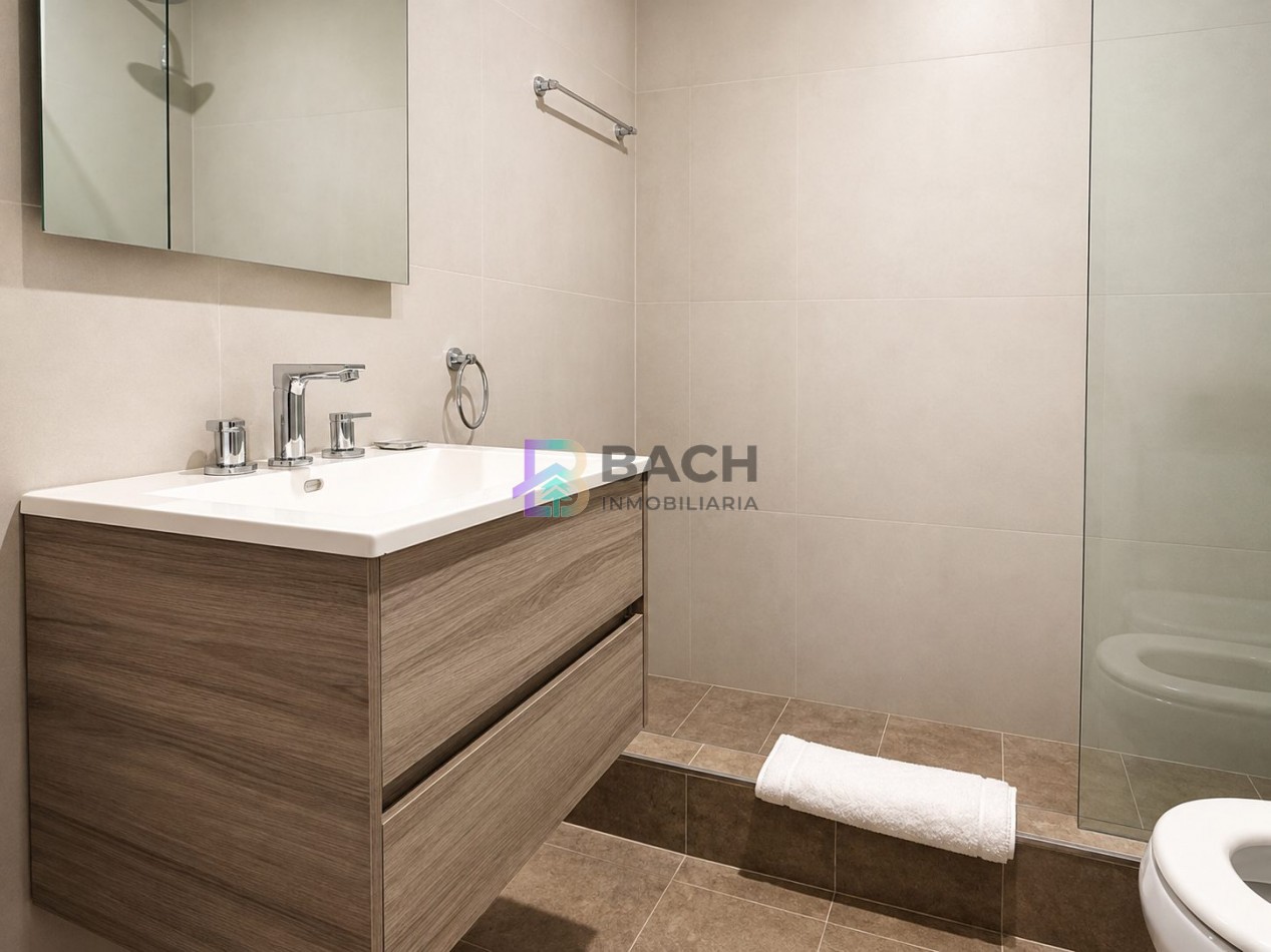 Departamento 3 ambientes en venta con dos cocheras y terraza privada en la frontera Pinamar, Renata norte